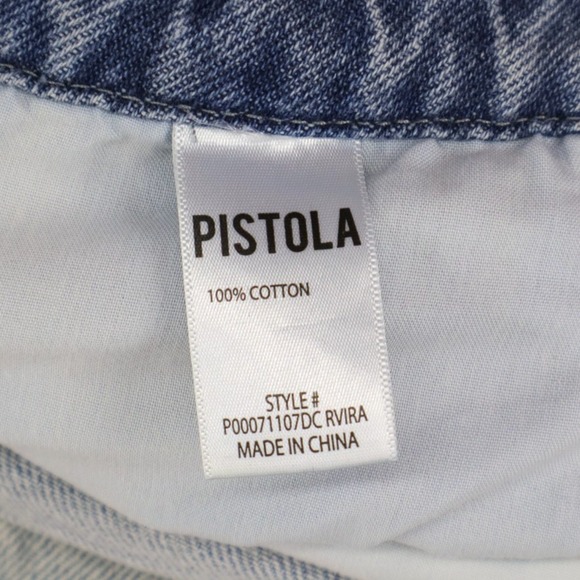 Pistola Amira Long Sleeve Midi Denim Dress Snap Front Light Wash Size XXS NWT - Picture 12 of 13